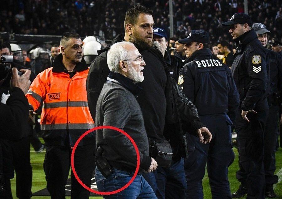  Ivan Savvidis invaded the pitch with what looked like a gun in his jeans