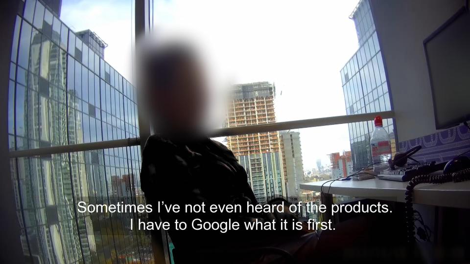  One member of staff admitted they relied on Google to find out about certain financial products