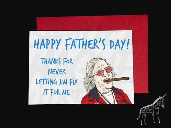  Sam's Father's Day card makes fun of the decades of child abuse by BBC pervert Jimmy Savile