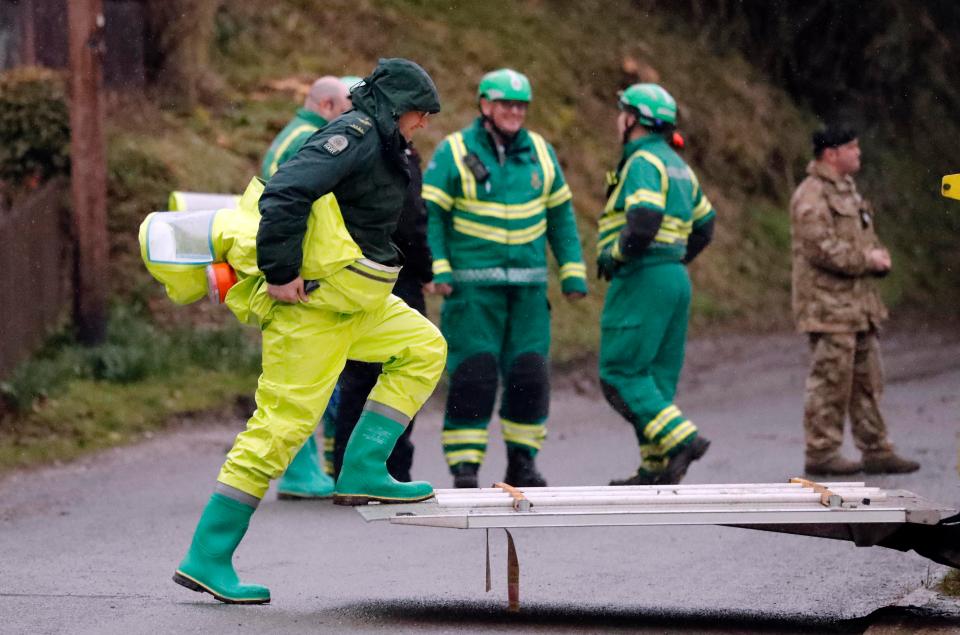  Medics and military personnel at work today in Winterslow