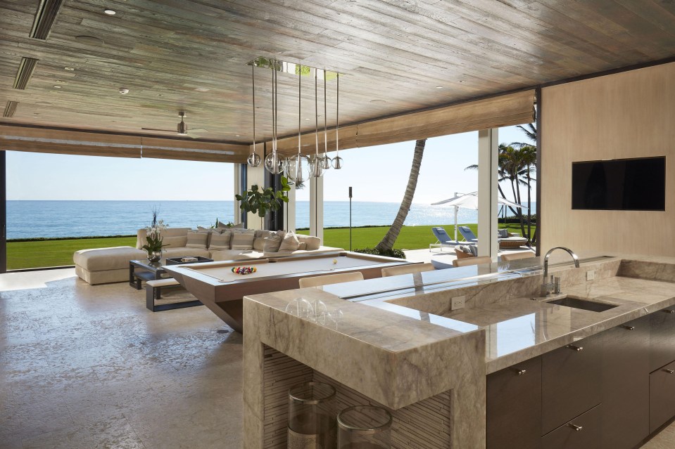 Whoever can afford to buy Elin Nordegrin's mansion will be able to play pool while looking out at the ocean