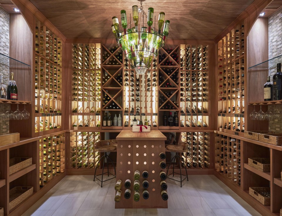 The mansion includes a fantastic winery able to hold hundreds of bottles