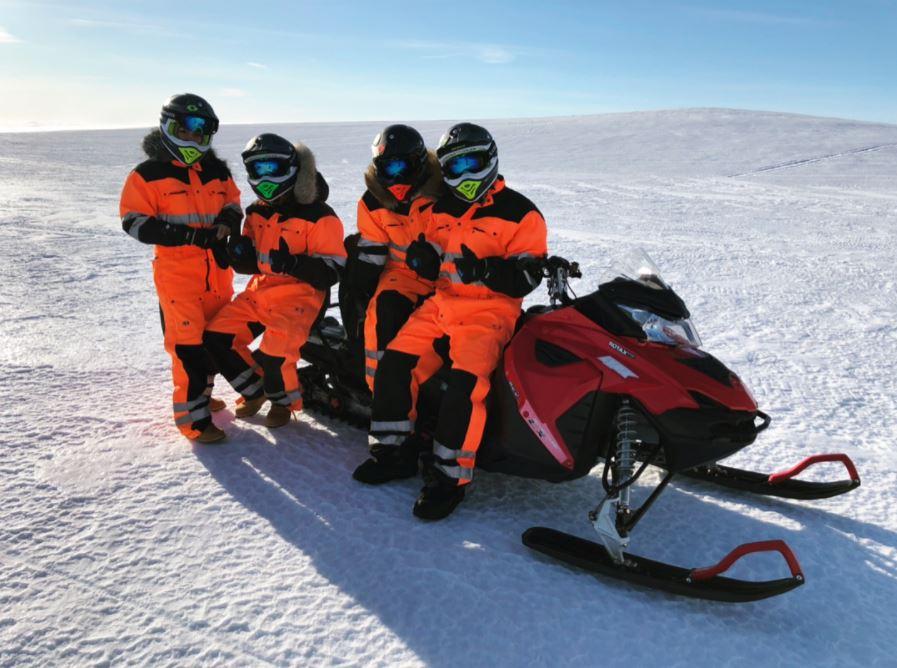 Cristiano Ronaldo and Georgina Rodriguez prepare for snowmobile ride