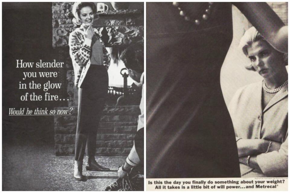  A 1960s advert for Metrecal, a slimming brand that fell out of favour with the public after being criticised for its poor flavour and also being linked to deaths