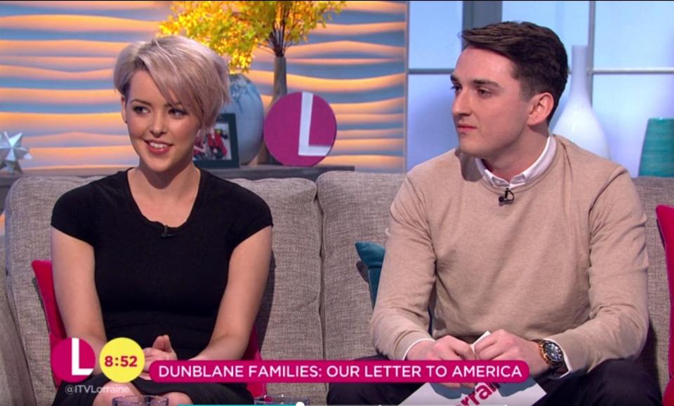  Ali Ross, left, and Jack Crozier, right, both of whom lost siblings at Dunblane