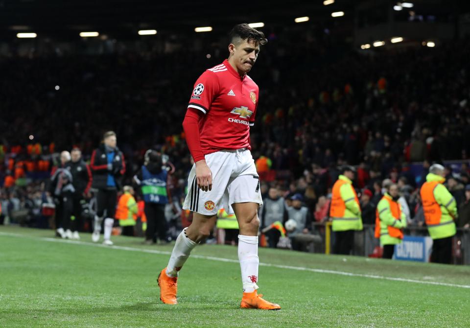  Alexis Sanchez has netted just once in ten games since joining United in January