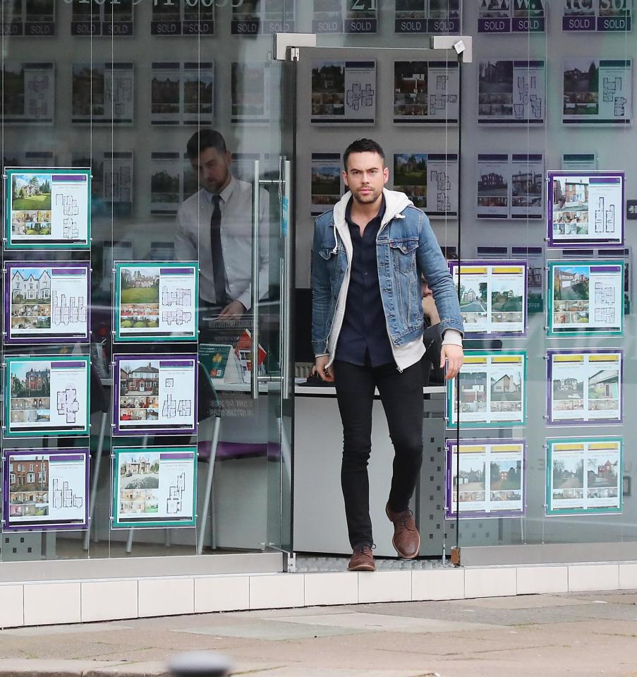  Bruno Langley struggled to raise a smile when he was spotted out in Cheshire