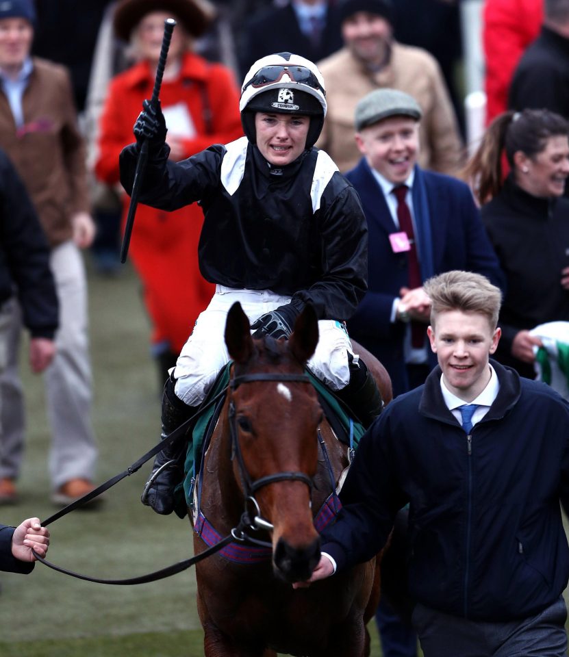  Katie Walsh reacts after an emotional victory