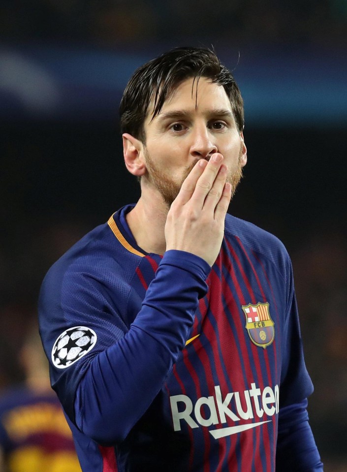 It was Messi's first right-footed Champions League goal since December 2015