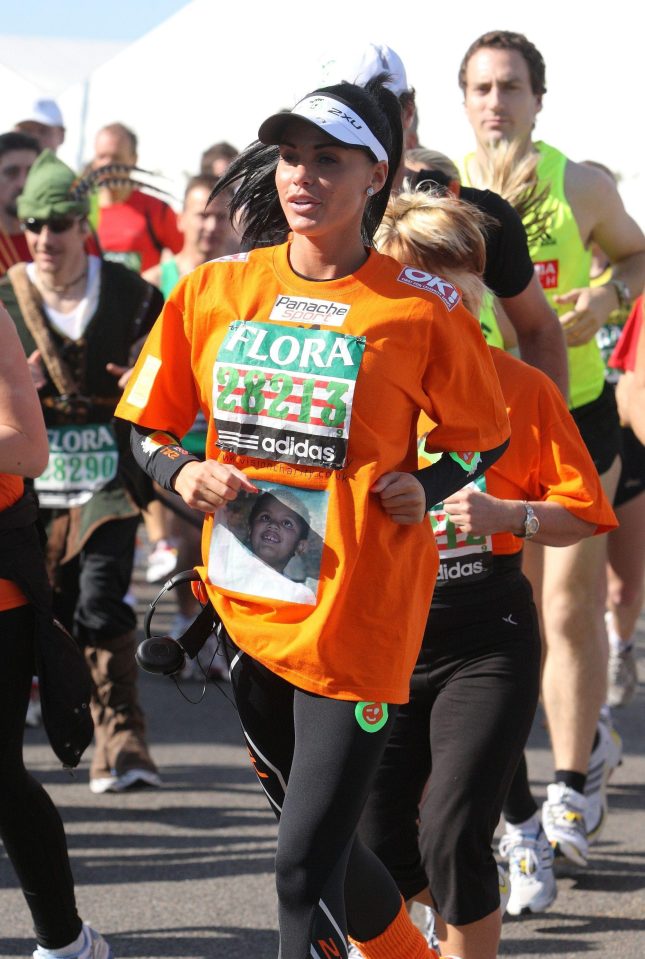  Katie ran the marathon in 2009