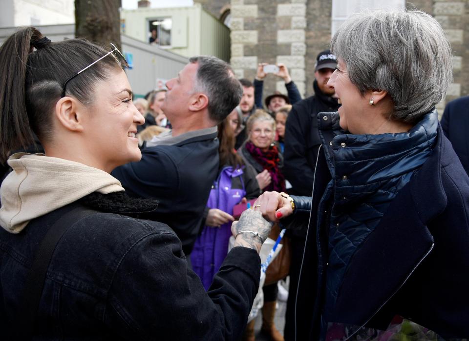  Mrs May impressed the locals today on her visit to Salisbury