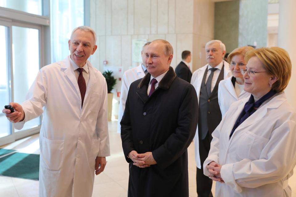  The Russian president hit the election campaign trail today