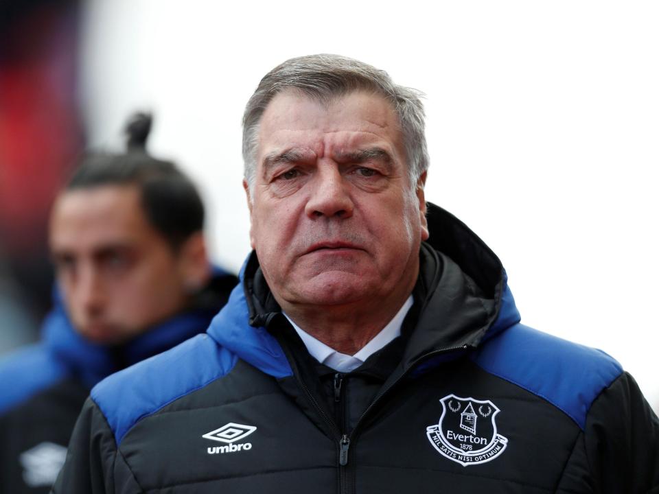  Sam Allardyce's position in charge of Everton is under threat just four months after he arrived