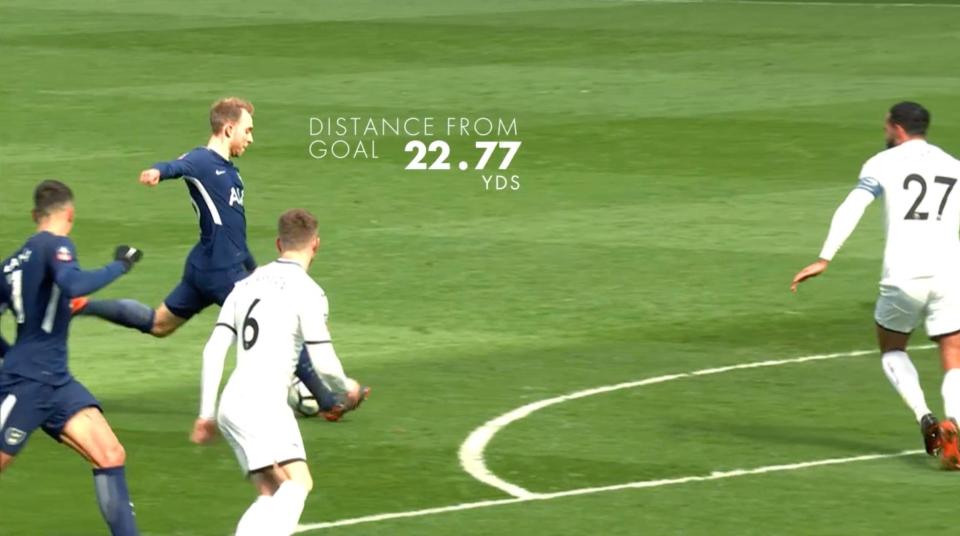  Christian Eriksen set Spurs on their way with a stunning first goal