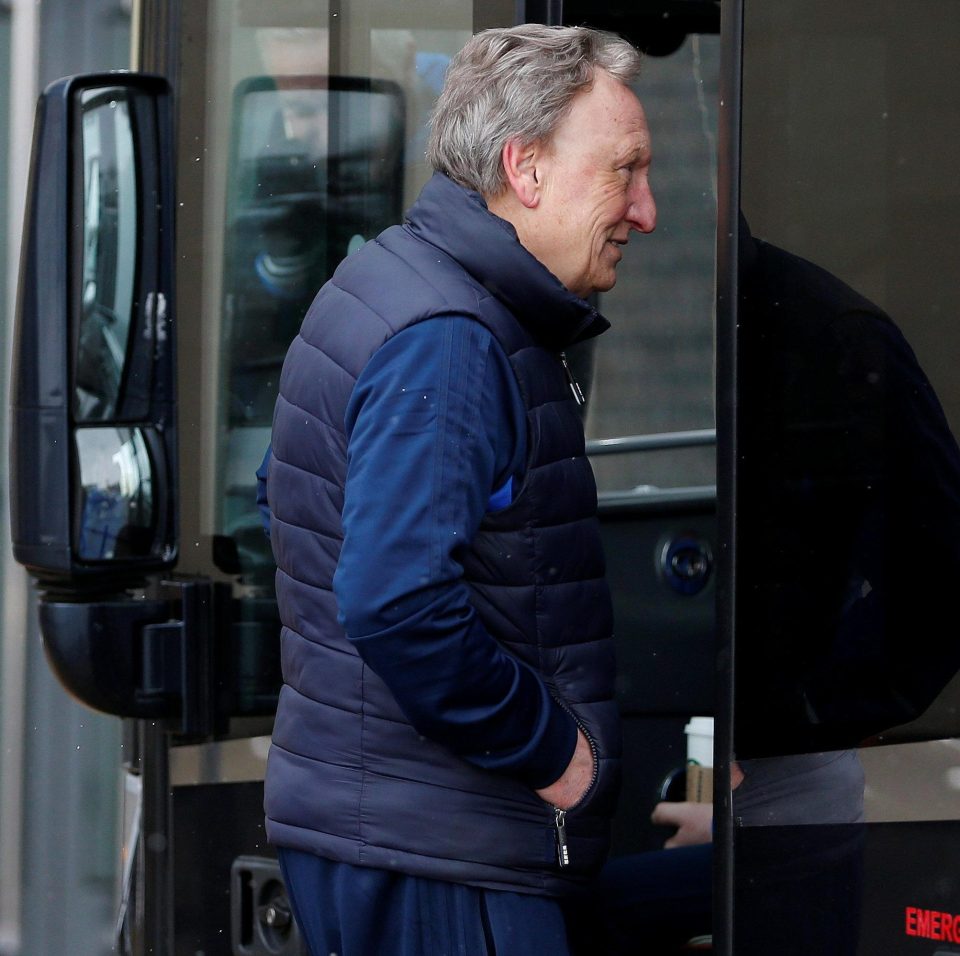  But he did not cut a happy figure as he boarded the Cardiff coach