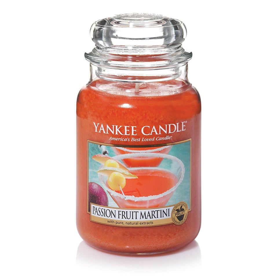  The new Yankee candle is passion fruit martini scented