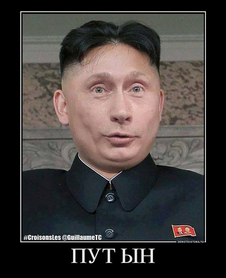 Memes circulating on social media mocked up Putin as Kim Jong-un