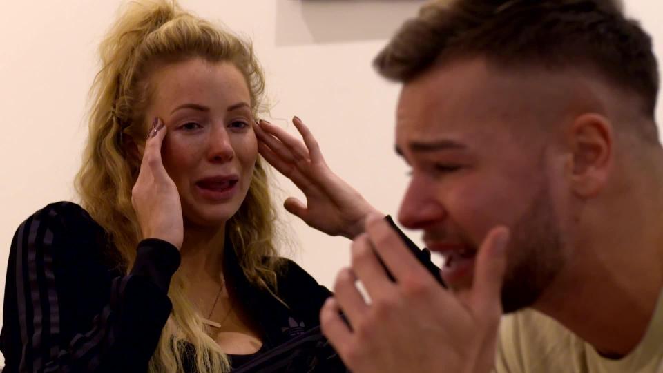  The pair were in tears in the emotional scenes