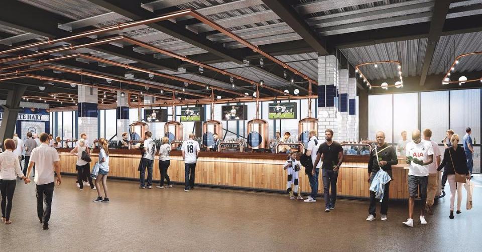  The brewery-themed White Hart bar is a nod to Tottenham's former home