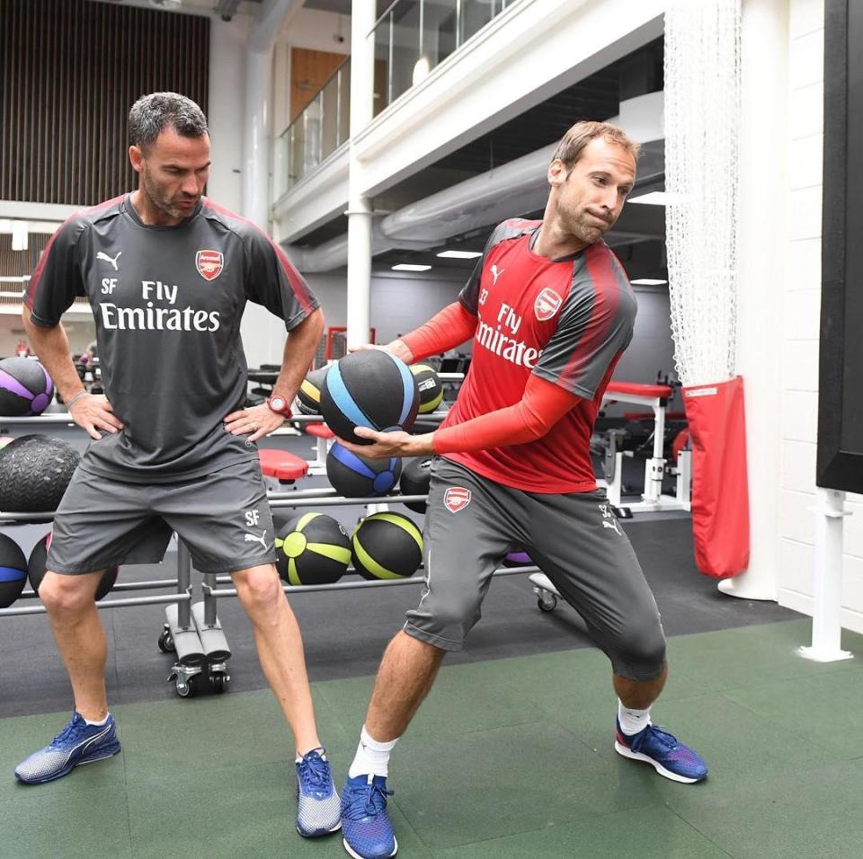  Petr Cech is able to work on a range of activities to improve his goalkeeping