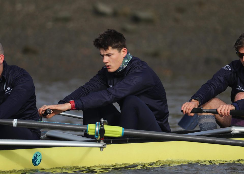  From race row to Boat Race... Benedict Aldous, 20, was banned from college socials for his Ku Klux Klan fancy-dress