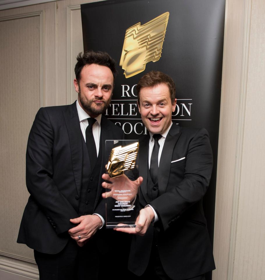  Ant and Dec were in attendance last year when they won