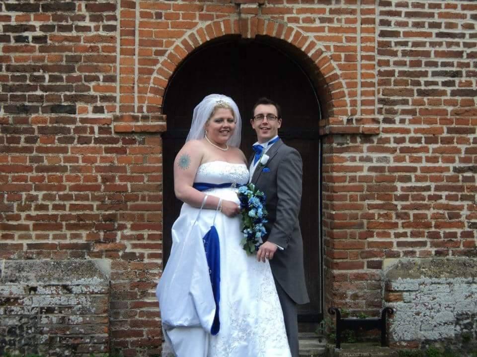  Jill weighed more than 17 stone on her wedding day