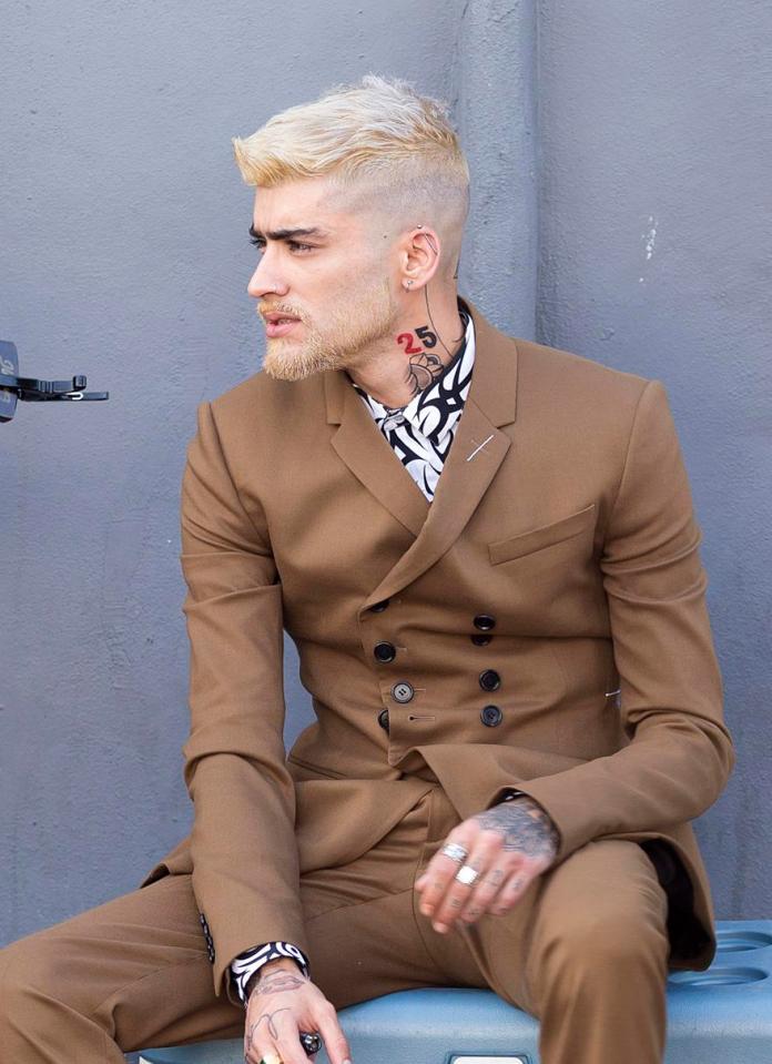  The former One Direction star has bleached his dark hair blonde