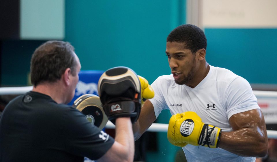  Anthony Joshua is finalising his preparations to take on Joseph Parker next weekend