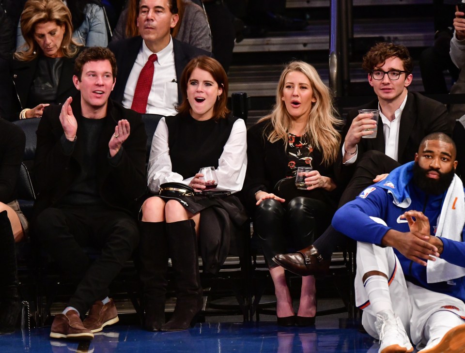 Ellie and Jaspar at the Brooklyn Nets Vs New York Knicks game last October with close friend Princess Eugenie