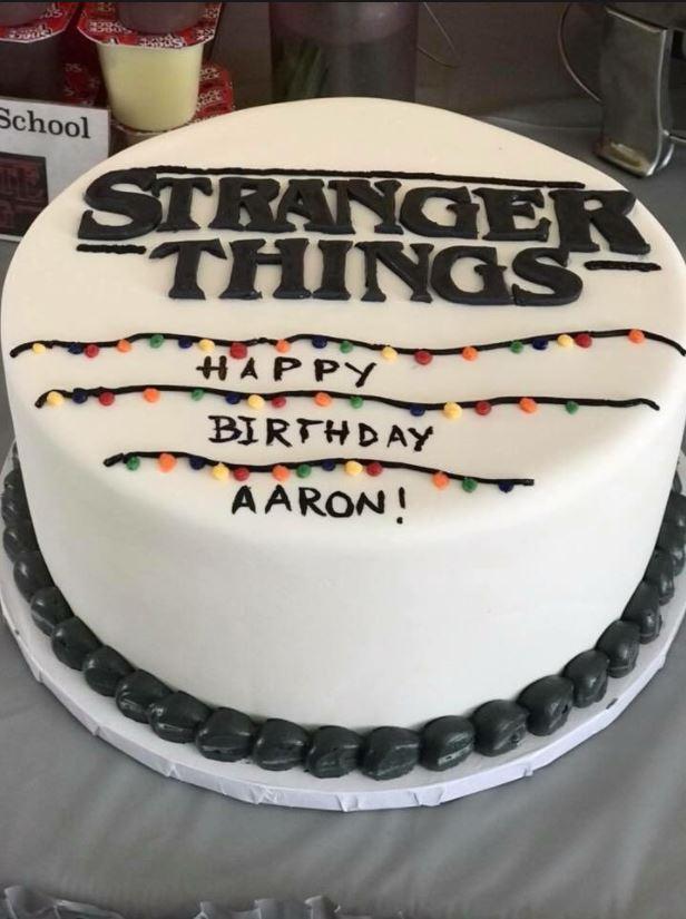  The party came complete with a Stranger Things cake