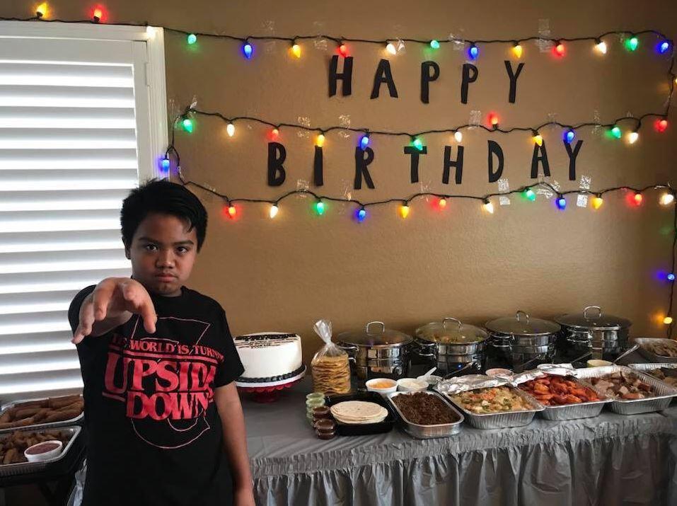  Aaron Alambat was left heartbroken when none of his classmates came to his Stranger Things-themed party