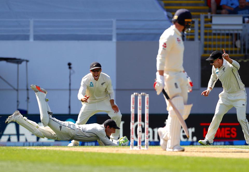  England struggled with the swinging pink ball