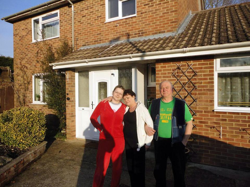  Sergei, right, and Yulia, left, pose outside his home in Salisbury in happier times