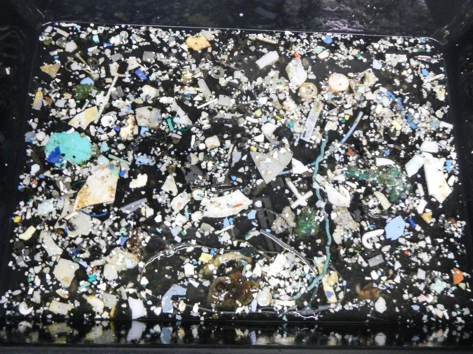  Rubbish has come to collect in a huge floating mass in the Pacific ocean