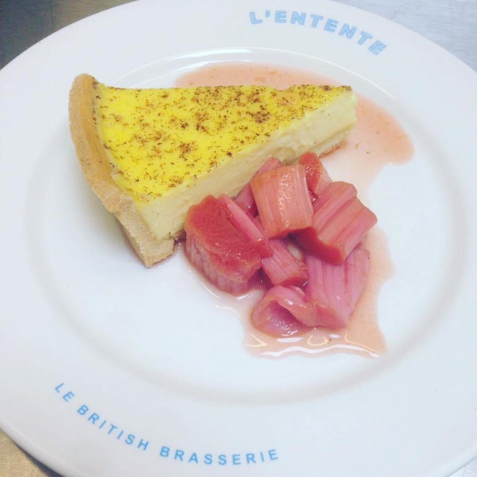  Rhubarb and custard tart is another of the restaurant's hits