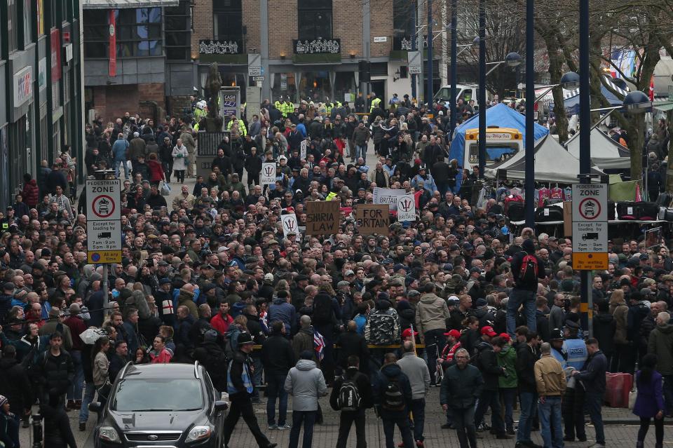  There was evidence of anti-Muslim messages and threats to Asian bystanders at a FLA march in Birmingham