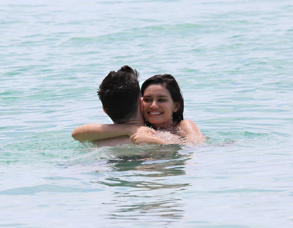 Danny O’Donoghue looks loved-up in the sea with girlfriend, Anne DePaula