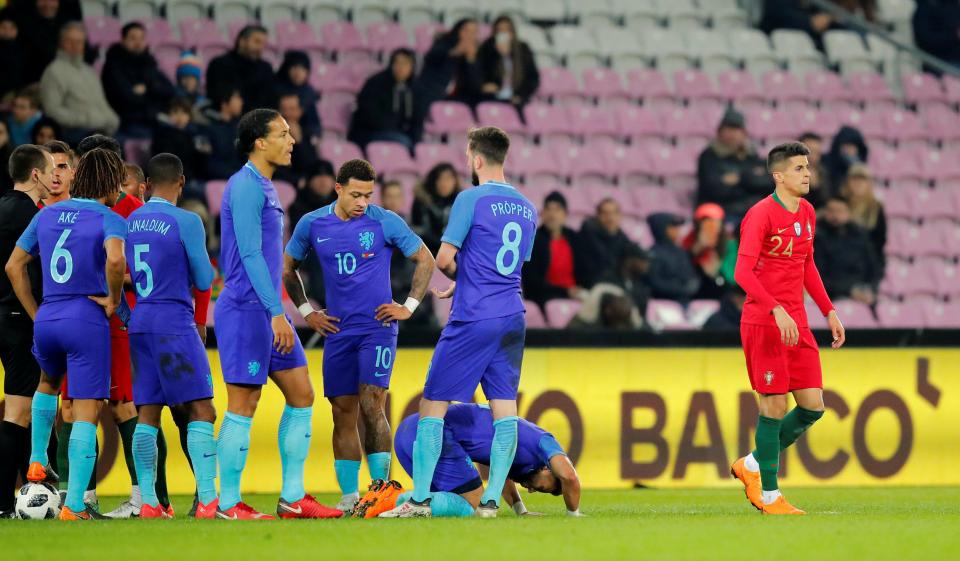  Joao Cancelo ended up seeing red for Portugal as they lost control in the second half