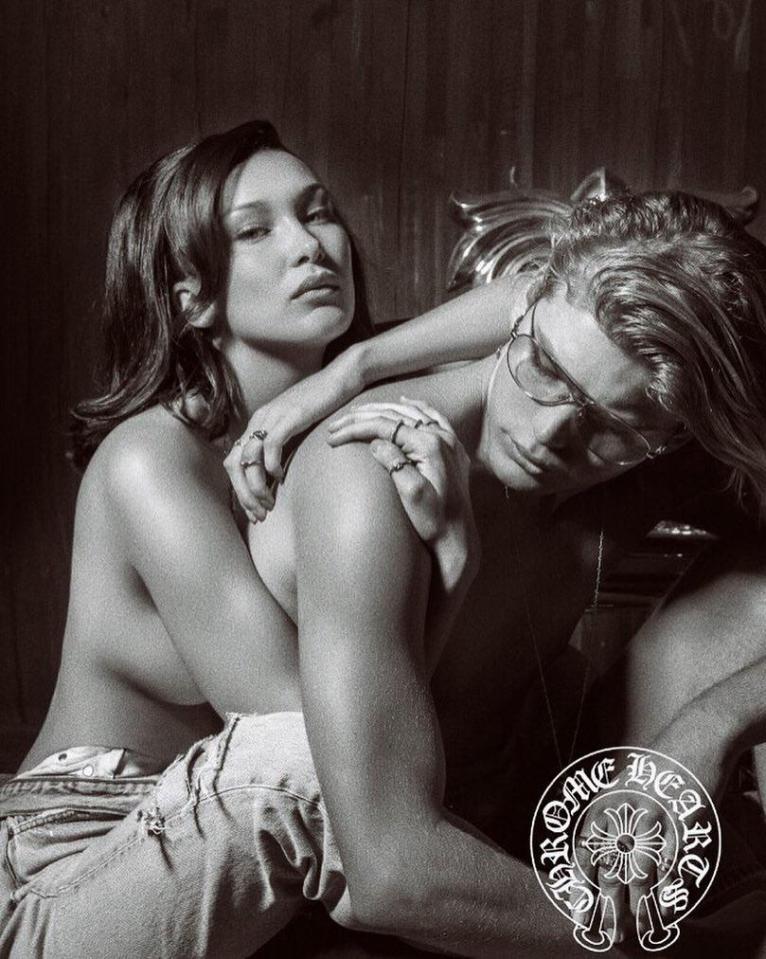  Bella and Jordan have sent temperatures soaring for the Chrome Heart campaign