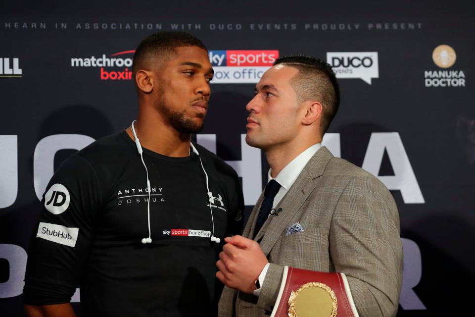  Anthony Joshua is next in action this weekend when he faces Joseph Parker in a unification scrap - both fighters have unbeaten records