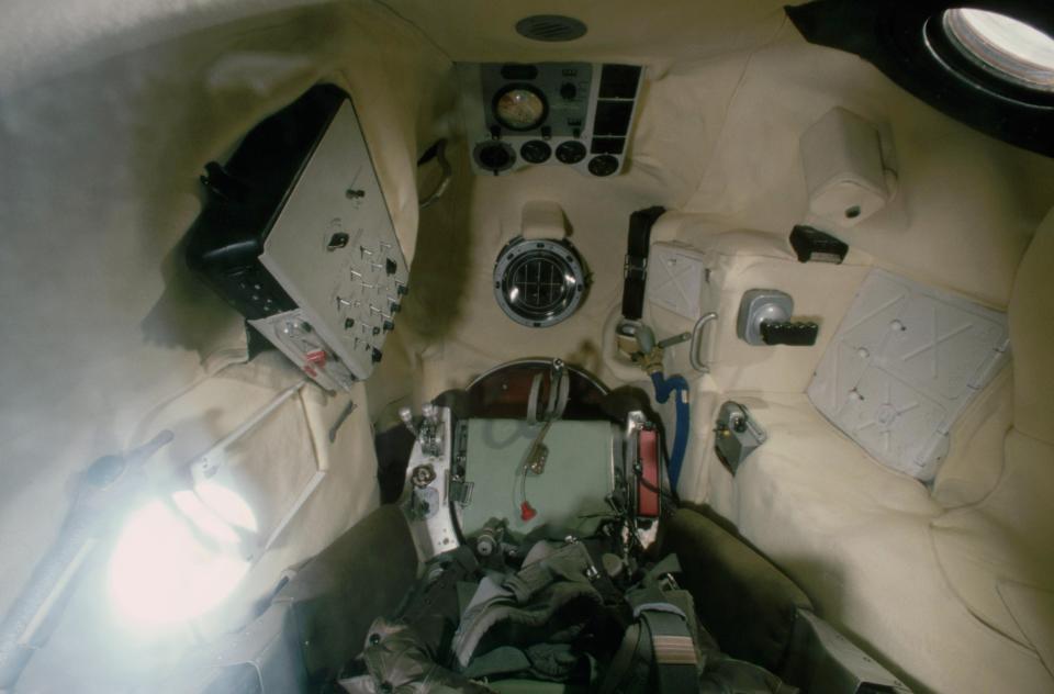  Interior of the Soviet Vostok Space Capsule manned by Yuri Gagarin