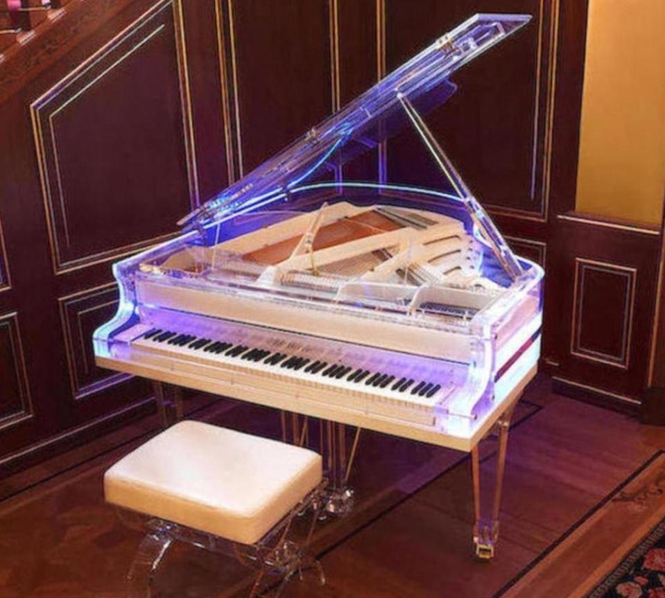  The 'crystal' piano sold for £55,000