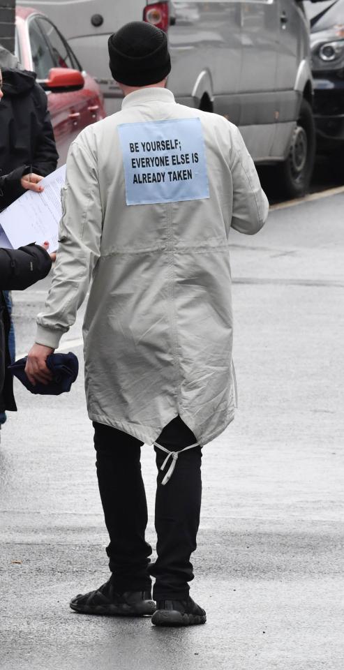  There was an eccentric fan who turned up with a famous Zlatan quote on his coat