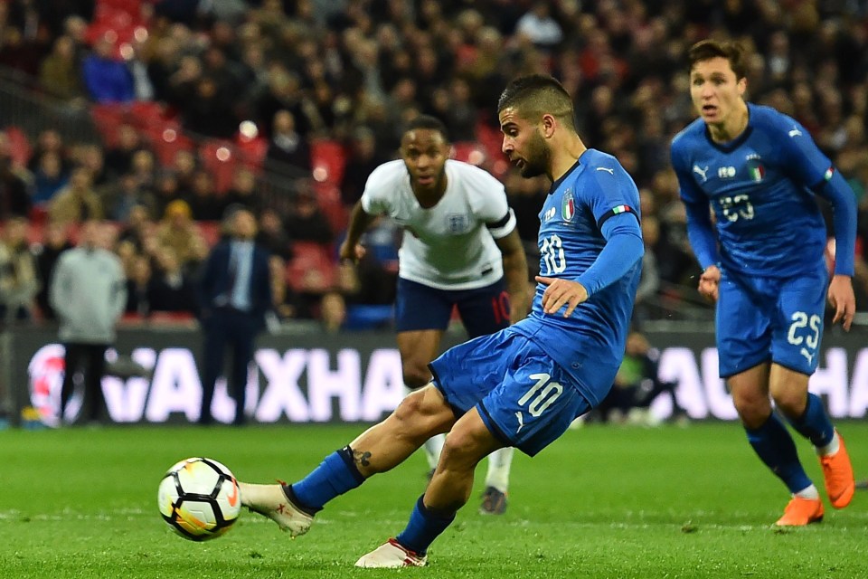 Lorenzo Insigne equalised for Italy from the spot with just minutes remaining