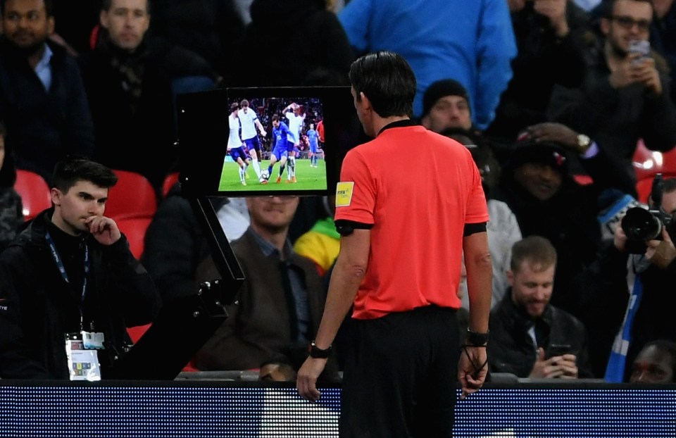 The ref consulted VAR before making his decision