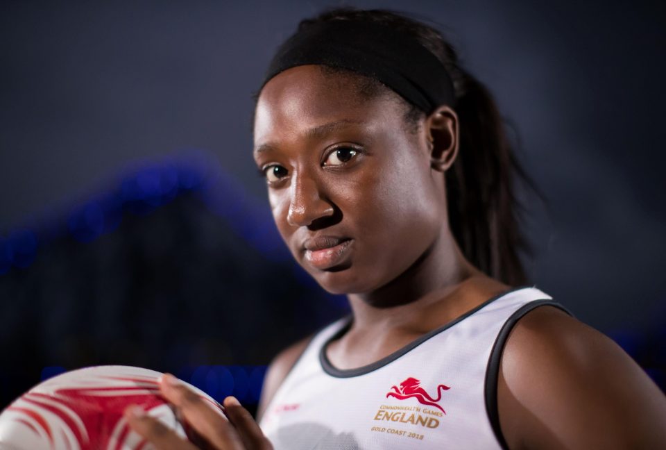  Kadeen Corbin poses during a Team England netball session