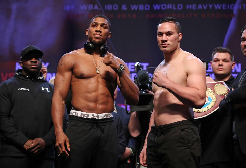  Anthony Joshua is heavy favourite with the bookies to beat Joseph Parker