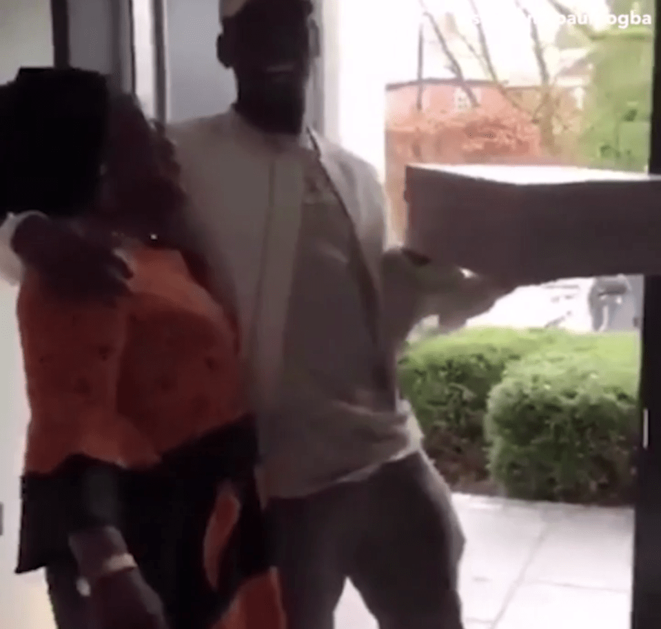  Paul Pogba was greeted by his mother at the door