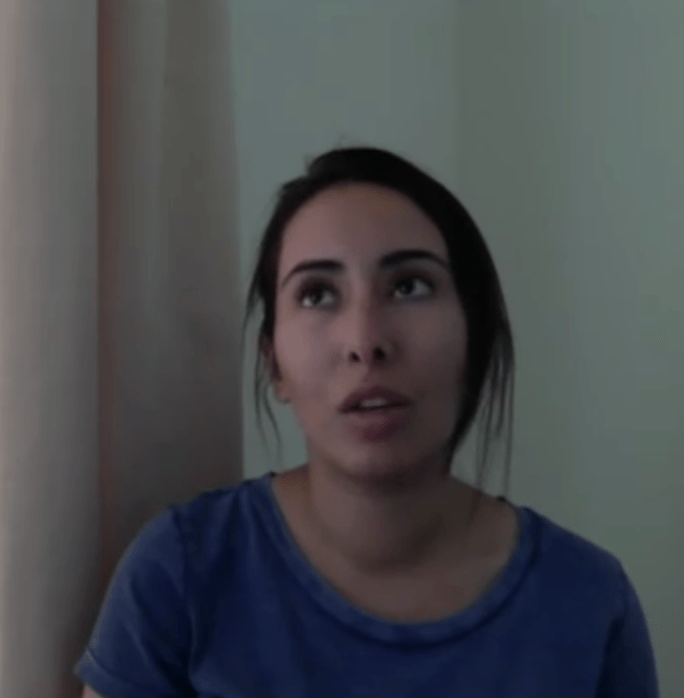  Latifa appeared bare faced in the video, in which she describes the reality of life as a member of the Emirati royal family